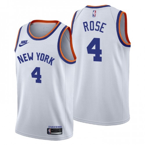 New York New York Knicks #4 Derrick Rose Mens Releases Classic Edition 75th Anniversary Jersey White Mens cheap jerseys for sale - CheapJerseys.Shop