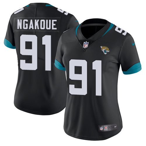 Jacksonville Jaguars #91 Yannick Ngakoue Black Team Color Women's Stitched Vapor Untouchable Limited Jersey Womens cheap jerseys for sale - CheapJerseys.Shop