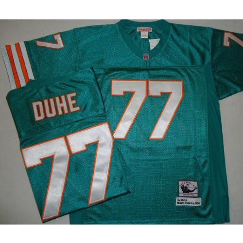 Mitchell And Ness Miami Dolphins #77 AJ Duhe Green Stitched Jersey Men's cheap jerseys for sale - CheapJerseys.Shop