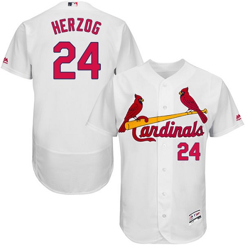 St.Louis Cardinals #24 Whitey Herzog White Flexbase Authentic Collection Stitched Jersey Men's cheap jerseys for sale - CheapJerseys.Shop