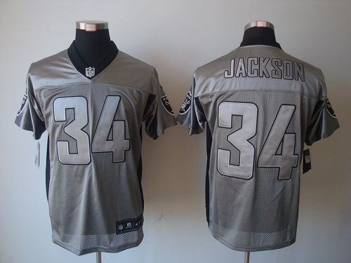 Raiders #34 Bo Jackson Grey Shadow Men's Stitched Elite Jersey cheap jerseys for sale - CheapJerseys.Shop