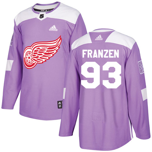 Detroit Red Wings #93 Johan Franzen Purple Authentic Fights Cancer Stitched Jersey Men's cheap jerseys for sale - CheapJerseys.Shop