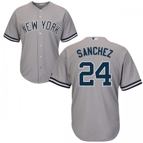 New York Yankees #24 Gary Sanchez Grey Road Stitched Youth Jersey Youth cheap jerseys for sale - CheapJerseys.Shop