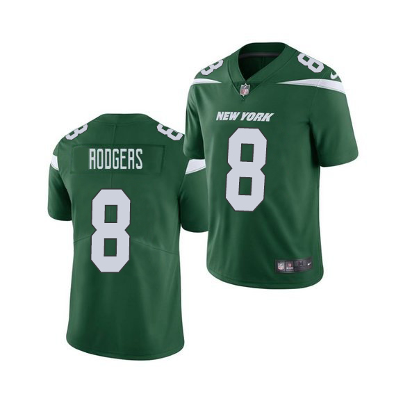 Jets #8 Aaron Rodgers Green Team Color Youth Stitched Vapor Untouchable Limited Jersey cheap jerseys for sale - CheapJerseys.Shop