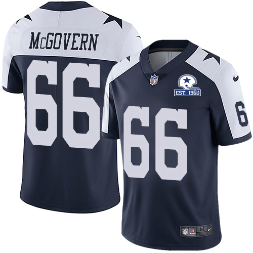 Dallas Cowboys #66 Connor McGovern Navy Blue Thanksgiving Men's Stitched With Established In 1960 Patch Vapor Untouchable Limited Throwback Jersey cheap jerseys for sale - CheapJerseys.Shop