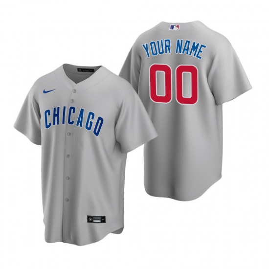 Men Women Youth Toddler Chicago Cubs Custom Gray Stitched Cool Base Jersey cheap jerseys for sale - CheapJerseys.Shop