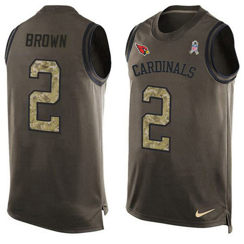 Cardinals #2 Marquise Brown Green Men's Stitched Limited Salute To Service Tank Top Jersey cheap jerseys for sale - CheapJerseys.Shop