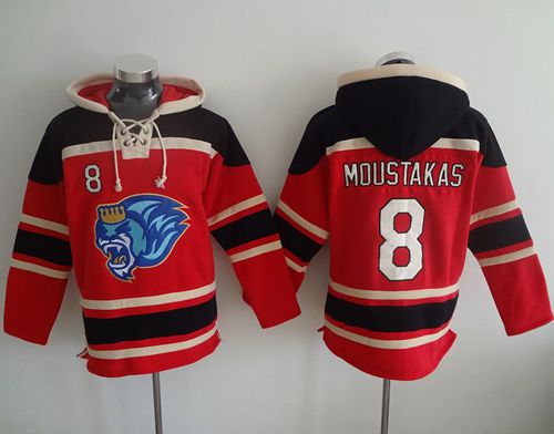 Royals #8 Mike Moustakas Red Sawyer Hooded Sweatshirt Hoodie cheap jerseys for sale - CheapJerseys.Shop