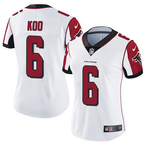Falcons #6 Younghoe Koo White Stitched Women's Vapor Untouchable Limited Jersey cheap jerseys for sale - CheapJerseys.Shop