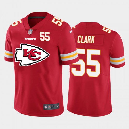 Kansas City Kansas City Chiefs #55 Frank Clark Red Men's Big Team Logo Player Vapor Limited Jersey Men's cheap jerseys for sale - CheapJerseys.Shop