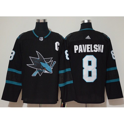 San Jose Sharks #8 Joe Pavelski Black Alternate Authentic Stitched Jersey Men's cheap jerseys for sale - CheapJerseys.Shop