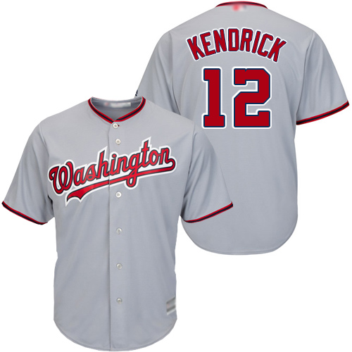 Washington Nationals #12 Howie Kendrick Grey Cool Base Stitched Jersey Men's cheap jerseys for sale - CheapJerseys.Shop