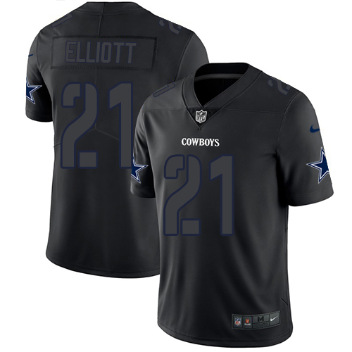 Cowboys #21 Ezekiel Elliott Black Men's Stitched Limited Rush Impact Jersey cheap jerseys for sale - CheapJerseys.Shop