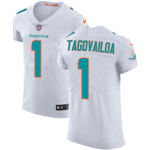 Dolphins #1 Tua Tagovailoa White Men's Stitched New Elite Jersey cheap jerseys for sale - CheapJerseys.Shop
