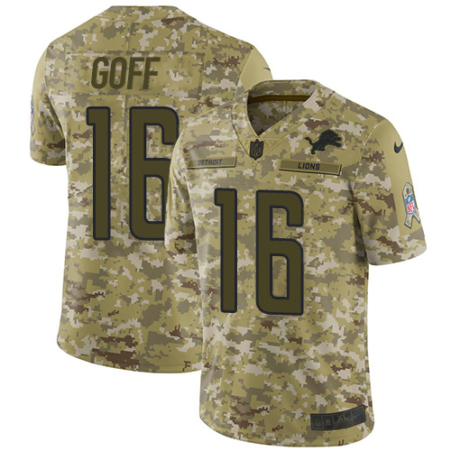Detroit Lions #16 Jared Goff Camo Youth Stitched Limited 2018 Salute To Service Jersey cheap jerseys for sale - CheapJerseys.Shop