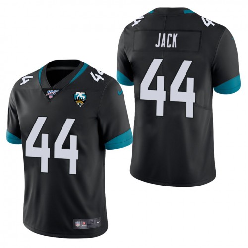 Jacksonville Jaguars #44 Myles Jack Black 25th Anniversary Vapor Limited Stitched 100th Season Jersey Men's cheap jerseys for sale - CheapJerseys.Shop
