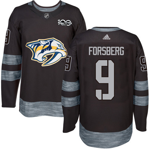 Nashville Predators #9 Filip Forsberg Black 1917-2017 100th Anniversary Stitched Jersey Men's cheap jerseys for sale - CheapJerseys.Shop