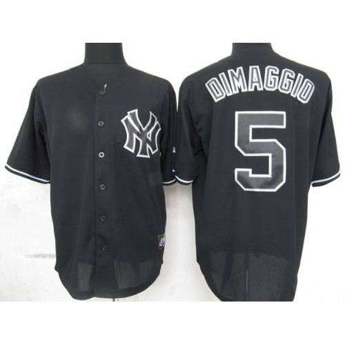 New York Yankees #5 Joe DiMaggio Black Fashion Stitched Jersey Men's cheap jerseys for sale - CheapJerseys.Shop