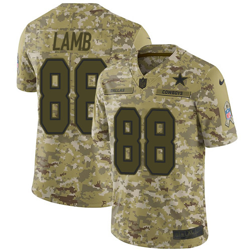 Cowboys #88 CeeDee Lamb Camo Men's Stitched Limited 2018 Salute To Service Jersey cheap jerseys for sale - CheapJerseys.Shop