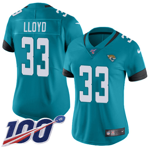 Jaguars #33 Devin Lloyd Teal Green Alternate Women's Stitched 100th Season Vapor Untouchable Limited Jersey cheap jerseys for sale - CheapJerseys.Shop