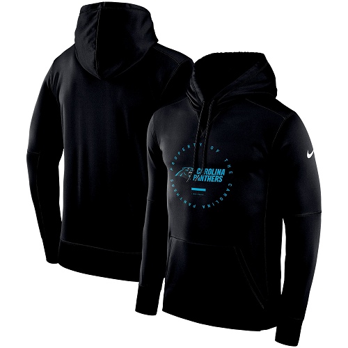 Men's Carolina Panthers Black Sideline Property Of Wordmark Logo Performance Pullover Hoodie cheap jerseys for sale - CheapJerseys.Shop