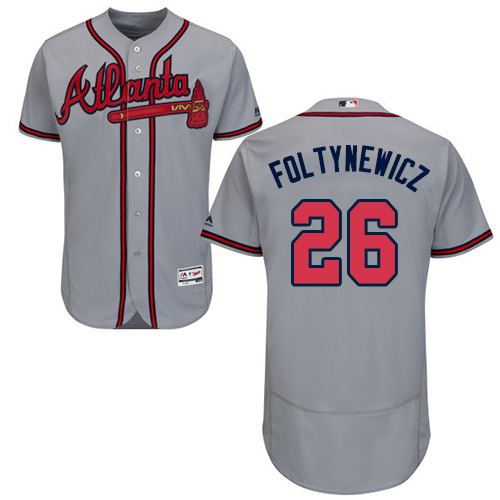 Atlanta Braves #26 Mike Foltynewicz Grey Flexbase Authentic Collection Stitched Jersey Men's cheap jerseys for sale - CheapJerseys.Shop