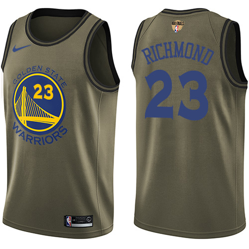 Golden State Warriors #23 Mitch Richmond Green Salute to Service The Finals Patch Swingman Jersey Mens cheap jerseys for sale - CheapJerseys.Shop