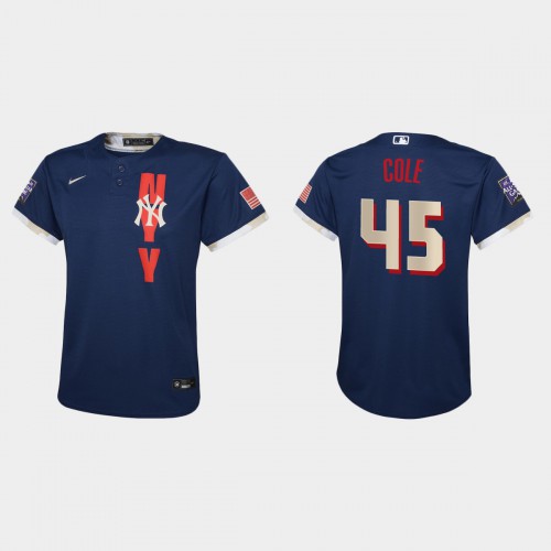 New York New York Yankees #45 Gerrit Cole Youth 2021 All Star Game Navy Jersey Youth cheap jerseys for sale - CheapJerseys.Shop