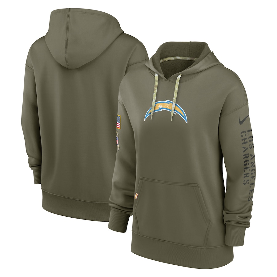 Los Angeles Chargers Women's 2022 Salute To Service Performance Pullover Hoodie - Olive cheap jerseys for sale - CheapJerseys.Shop