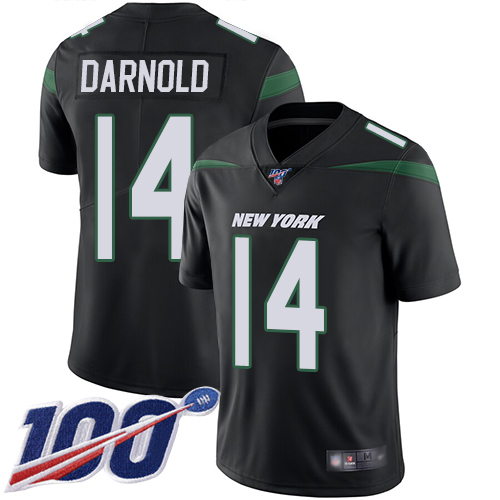 New York Jets #14 Sam Darnold Black Alternate Youth Stitched 100th Season Vapor Limited Jersey Youth cheap jerseys for sale - CheapJerseys.Shop