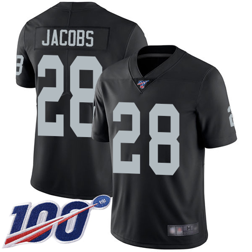 Raiders #28 Josh Jacobs Black Team Color Youth Stitched 100th Season Vapor Limited Jersey cheap jerseys for sale - CheapJerseys.Shop
