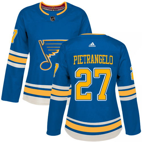 St. Louis Blues #27 Alex Pietrangelo Blue Alternate Authentic Women's Stitched Jersey Womens cheap jerseys for sale - CheapJerseys.Shop