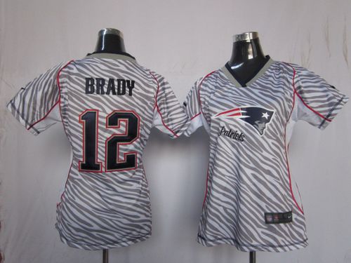 Patriots #12 Tom Brady Zebra Women's Stitched Elite Jersey cheap jerseys for sale - CheapJerseys.Shop