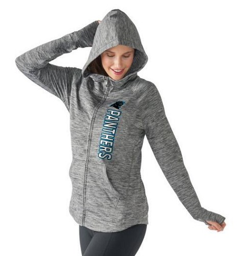 Women's Carolina Panthers G-III 4Her By Carl Banks Recovery Full-Zip Hoodie Heathered Gray cheap jerseys for sale - CheapJerseys.Shop