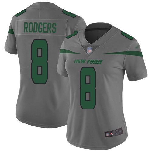 Jets #8 Aaron Rodgers Gray Women's Stitched Limited Inverted Legend Jersey cheap jerseys for sale - CheapJerseys.Shop