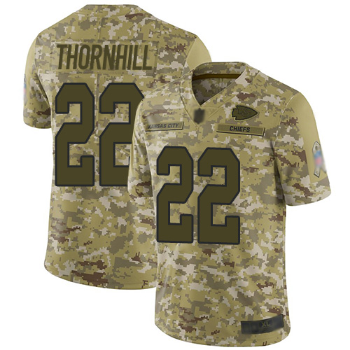 Kansas City Chiefs #22 Juan Thornhill Camo Youth Stitched Limited 2018 Salute to Service Jersey Youth cheap jerseys for sale - CheapJerseys.Shop