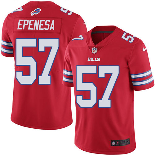 Buffalo Bills #57 A.J. Epenesas Red Men's Stitched Limited Rush Jersey Men's cheap jerseys for sale - CheapJerseys.Shop