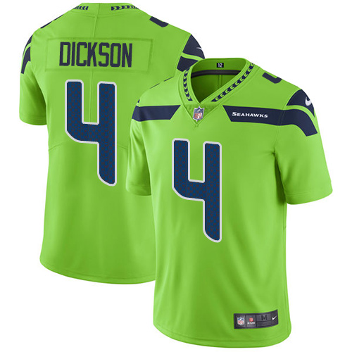 Seattle Seahawks #4 Michael Dickson Green Men's Stitched Limited Rush Jersey Men's cheap jerseys for sale - CheapJerseys.Shop