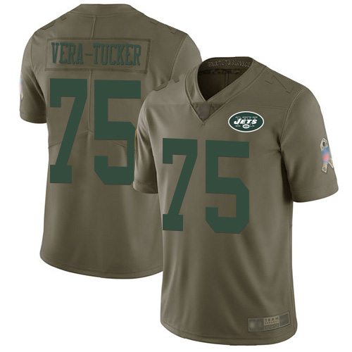New York Jets #75 Alijah Vera-Tucker Olive Youth Stitched Limited 2017 Salute To Service Jersey Youth cheap jerseys for sale - CheapJerseys.Shop