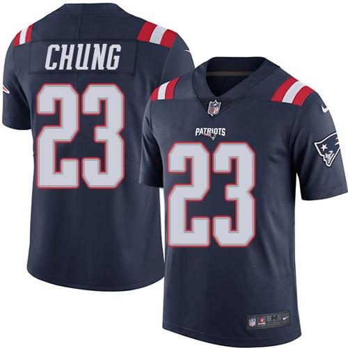 New England Patriots #23 Patrick Chung Navy Blue Men's Stitched Limited Rush Jersey Men's cheap jerseys for sale - CheapJerseys.Shop