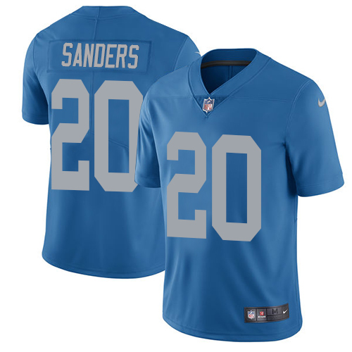 Lions #20 Barry Sanders Blue Throwback Men's Stitched Vapor Untouchable Limited Jersey cheap jerseys for sale - CheapJerseys.Shop