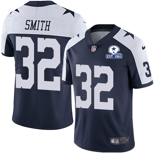 Dallas Cowboys #32 Saivion Smith Navy Blue Thanksgiving Men's Stitched With Established In 1960 Patch Vapor Untouchable Limited Throwback Jersey M cheap jerseys for sale - CheapJerseys.Shop