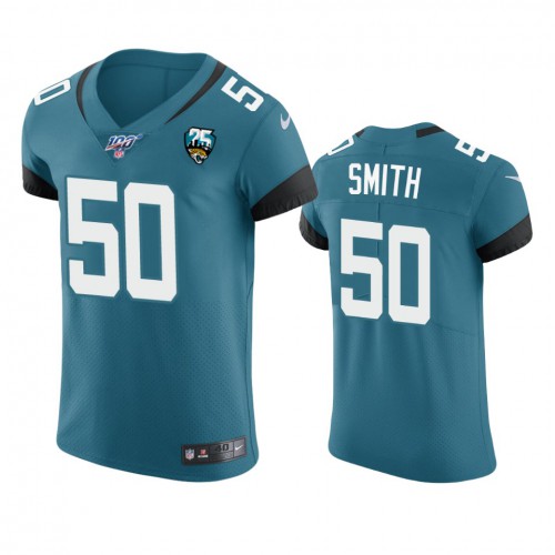 Jacksonville Jacksonville Jaguars #50 Telvin Smith Teal 25th Season Vapor Elite Stitched Jersey Men's cheap jerseys for sale - CheapJerseys.Shop