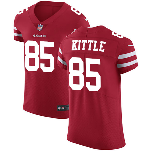 49ers #85 George Kittle Red Team Color Men's Stitched Vapor Untouchable Elite Jersey cheap jerseys for sale - CheapJerseys.Shop