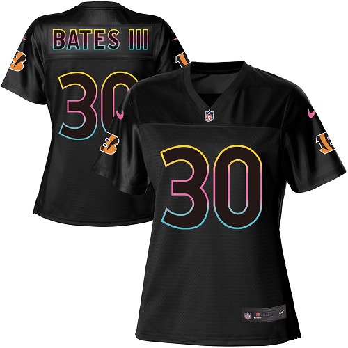 Bengals #30 Jessie Bates III Black Women's Fashion Game Jersey cheap jerseys for sale - CheapJerseys.Shop