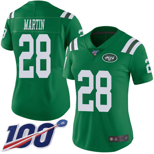Jets #28 Curtis Martin Green Women's Stitched Limited Rush 100th Season Jersey cheap jerseys for sale - CheapJerseys.Shop