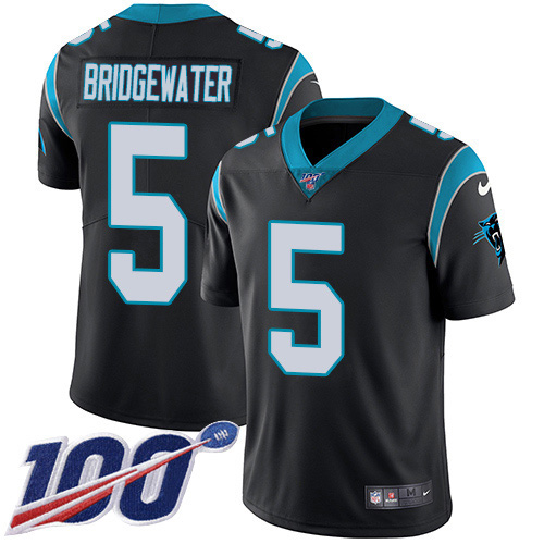 Carolina Panthers #5 Teddy Bridgewater Black Team Color Youth Stitched 100th Season Vapor Untouchable Limited Jersey Youth cheap jerseys for sale - CheapJerseys.Shop