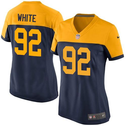 Packers #92 Reggie White Navy Blue Alternate Women's Stitched New Elite Jersey cheap jerseys for sale - CheapJerseys.Shop