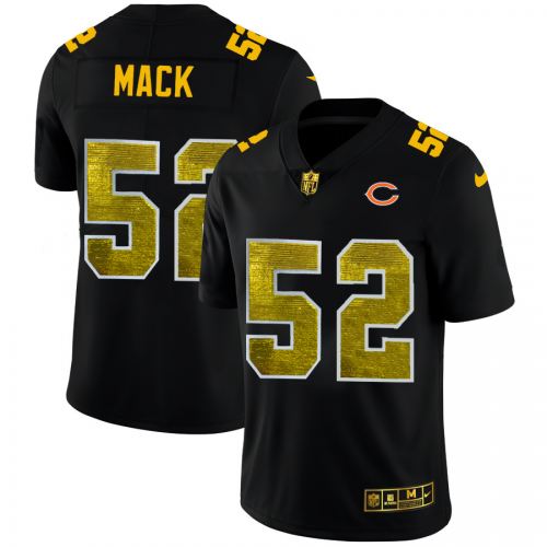 Chicago Chicago Bears #52 Khalil Mack Men's Black Golden Sequin Vapor Limited Jersey Men's cheap jerseys for sale - CheapJerseys.Shop