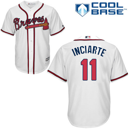 Atlanta Braves #11 Ender Inciarte White Cool Base Stitched Youth Jersey Youth cheap jerseys for sale - CheapJerseys.Shop
